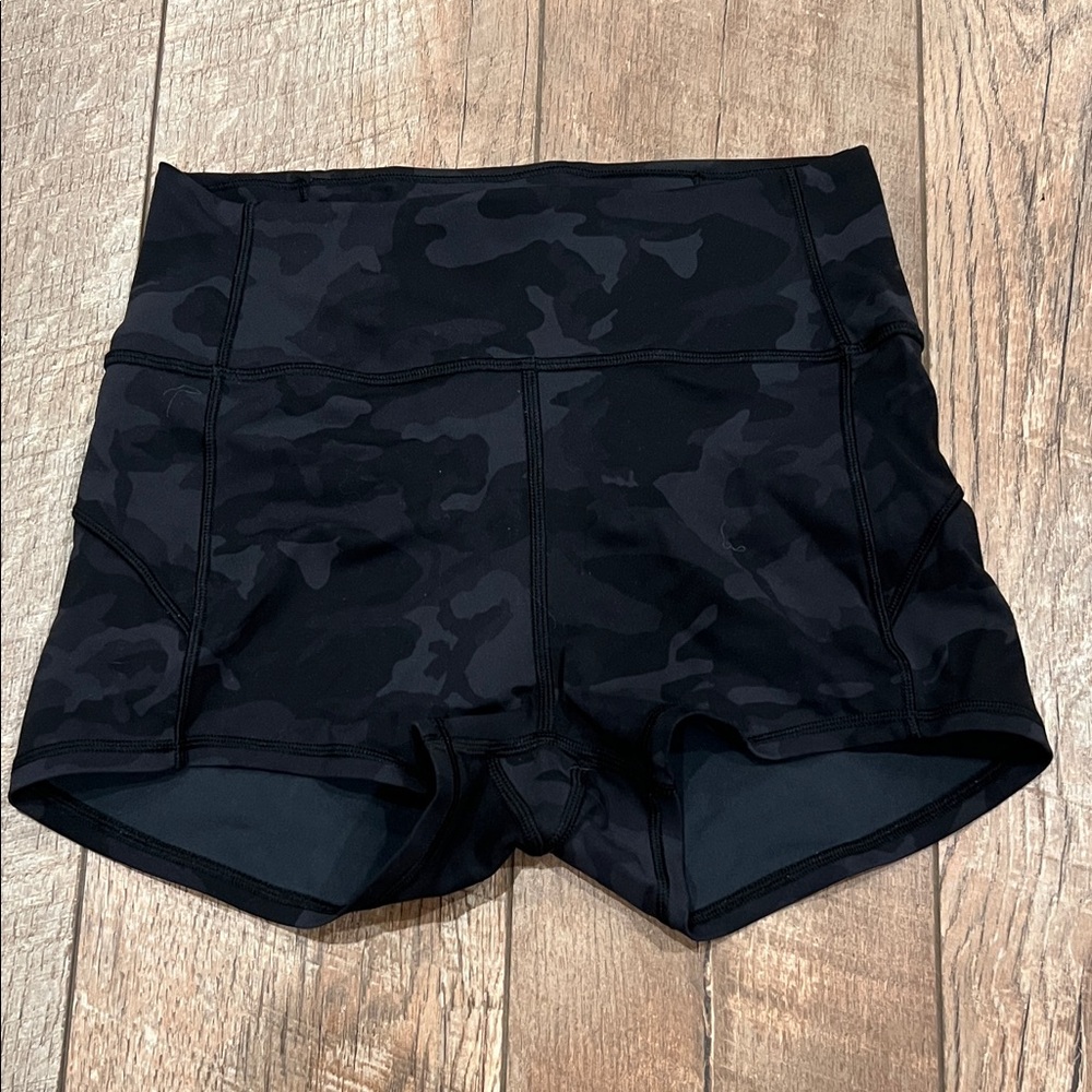 Lululemon Black Camouflage Women's Shorts